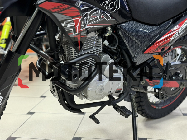 Мотоцикл кроссовый / эндуро ROCKOT (Рокот) XR250 чёрный/красный 21/18 с ЭПТС | Мототека Мотоцикл кроссовый / эндуро ROCKOT (Рокот) XR250 чёрный/красный 21/18 с ЭПТС | Мототека
